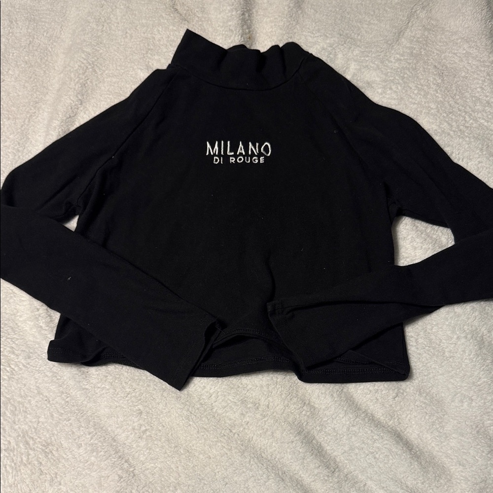 Milano Di Rouge Black Long Sleeve Top